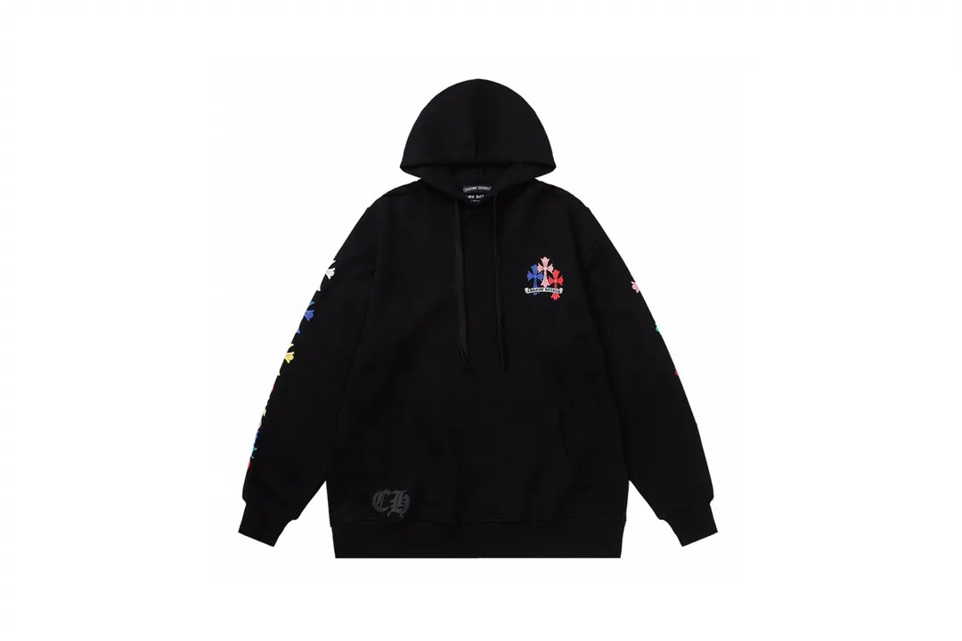 M25—P210 -Chrome Hearts/Chrome Hearts printed sweatshirt cardigan jacket -420 grams of high-density, high-quality wool, soft, delicate and skin-friendly, soft and silky to the touch, warm and skin-friendly -The hardware zipper accessories are all customized and full of details -Colour: black white -Size: S M L XL